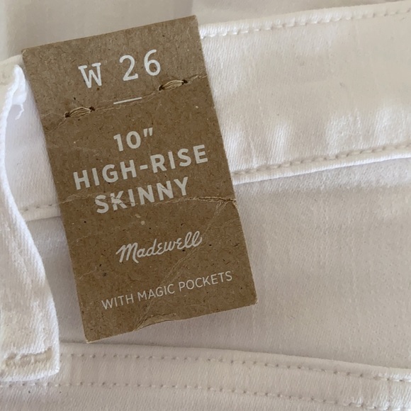 New Madewell 10" High-Rise Skinny Jeans in Pure White - Picture 12 of 15